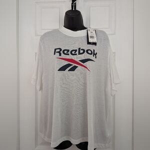Women's White Reebok Logo Tshirt 2XL